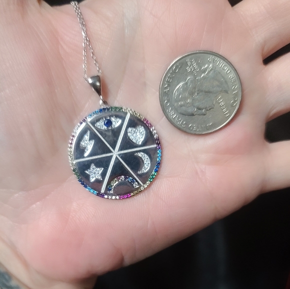 Beautiful sterling Symbol of protection amulet necklace - Picture 5 of 7